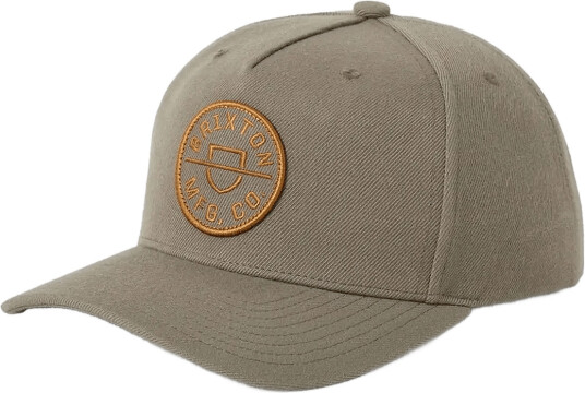 Brixton Crest C Mp Snapback   Khaki green   ONE SIZE