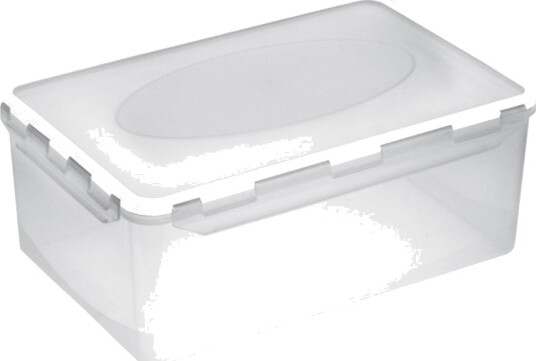 Plast Team LUFTTETT BOKS TRANSPARENT 5 L HVIT
