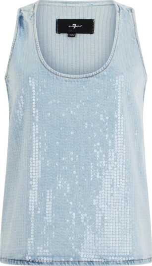 7 For All Mankind Dame Topper Blå M,