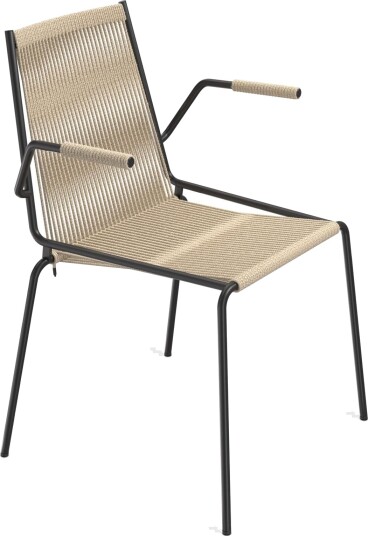 Thorup Copenhagen Noel Spisestol med Armlener Sort/lin