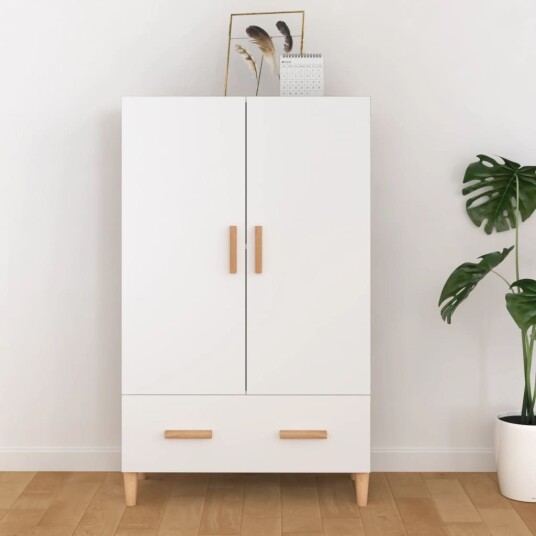 vidaXL Highboard hvit 70x31x115 cm konstruert tre vidaXL Highboard hvit 70x31x115 cm konstruert tre