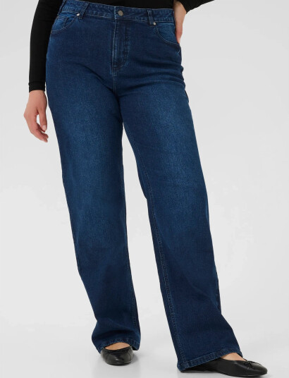 Kaffe Curve Kcflora Flared Long Jeans Navy 48 Kaffe Curve Kcflora Flared Long Jeans Navy 48