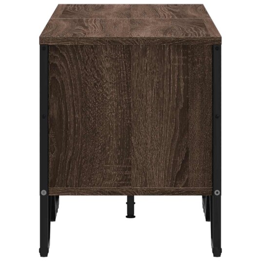 TV-benk brun eik 122x34x41 cm konstruert tre 848573