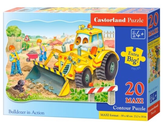 Castorland Bulldozer In Action 20 Maxi Pcs 20 Stykker Tegneserier 4 År