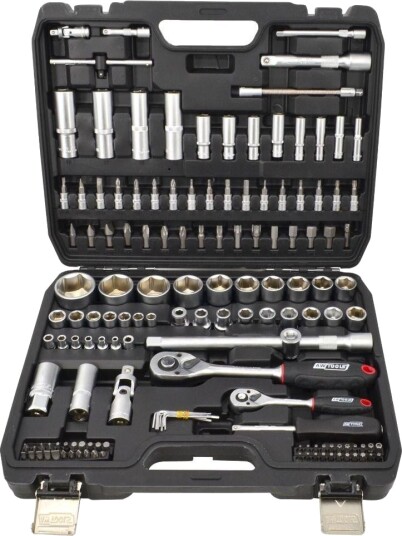 Aw Tools Awtools Rinkinys Kluczy 144El. 1/2" / 1/4" Juodas Line