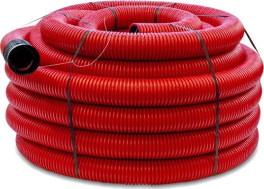 Infraplast Dv Korrugert Rør 50mm Med Tråd 50m Rød Infraplast Dv Korrugert Rør 50mm Med Tråd 50m Rød