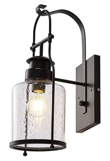 Lindby Rozalie vegglampe, lykt, svart