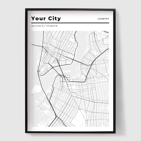 Personlig Plakat – Abstrakt Kartplakat Personlig Plakat – Abstrakt Kartplakat
