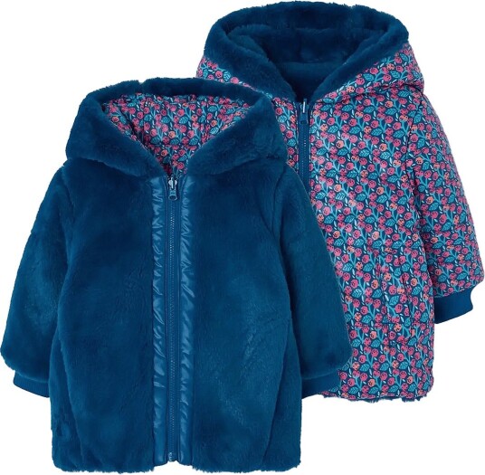 Boboli Reversible Technical Fabric Parka For Girl CANARD 110