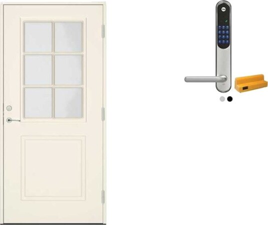 Ytterdør Swedoor Clever-Line+ Tiveden med Yale Doorman Classic Home