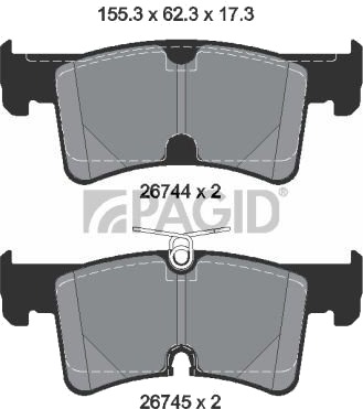 PAGID T4252N Bremseklosser