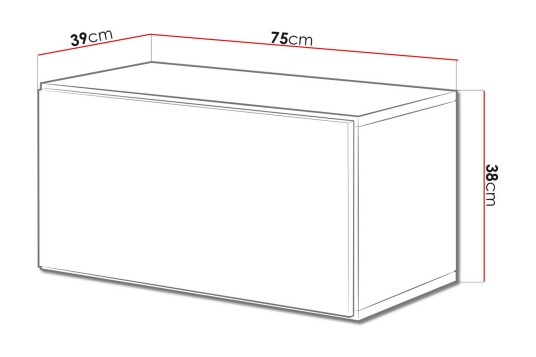 Vitrineskap Roco 37,5x39x75 cm Hvit Vitrineskap Roco 37,5x39x75 cm Hvit