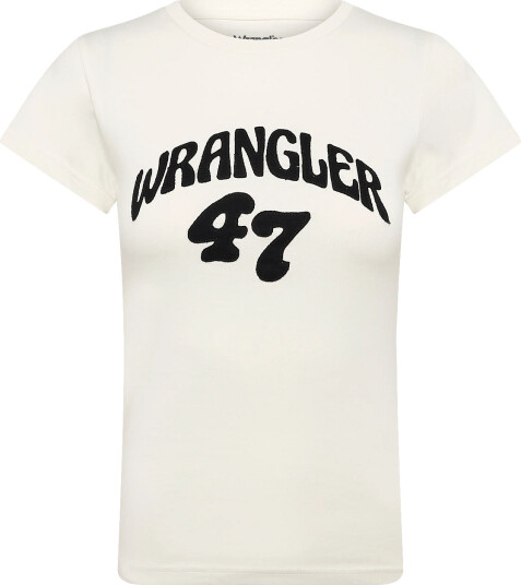 Wrangler Shrunken Band Tee Cream XS x 00 Wrangler Shrunken Band Tee Cream XS x 00