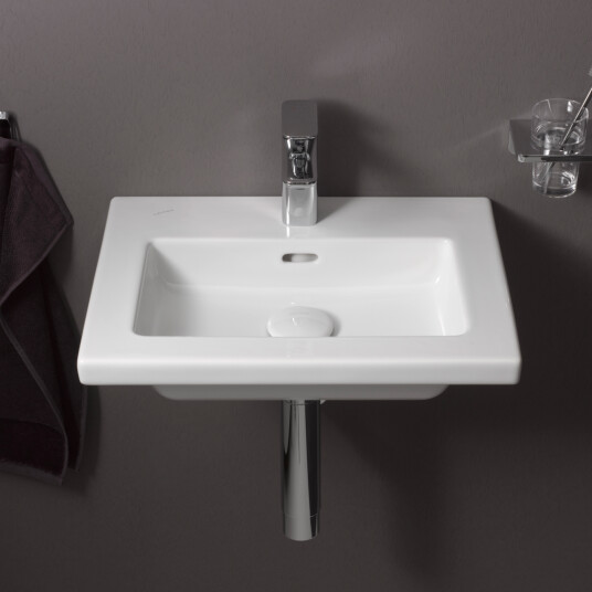 LAUFEN LIVING SQUARE SERVANT 65X48 CM U/ARMATURHULL GLATT UNDERSIDE HVIT