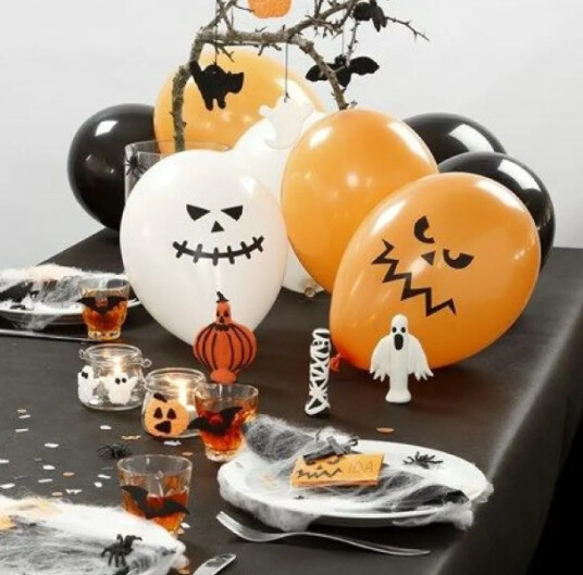 Klistremerker Halloween ansikter 1 ark Klistremerker Halloween ansikter 1 ark