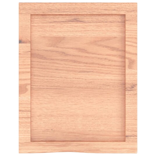 vidaXL Vegghylle lysebrun 40x50x6 cm behandlet heltre eik