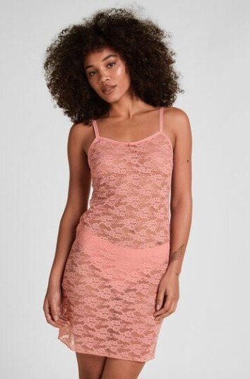Hunkemöller Slipdress Allover Lace Rosa