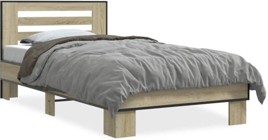Sengeramme sonoma eik 90x200 cm konstruert tre og metall 8721102446313