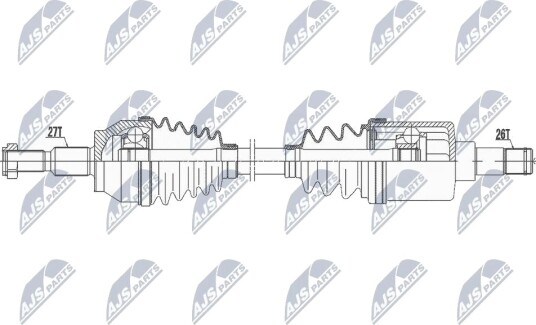 Nty Drivaksel NTY NPW FR 129
