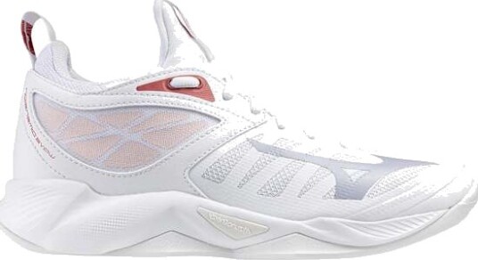 Mizuno Wave Dimension Dame White/Aleutian/Cloud Pink 40