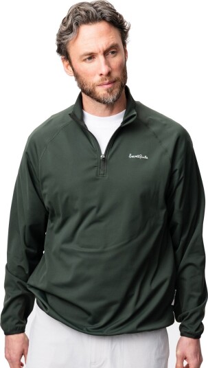 Local Rule Midlayer Q Zip Golfgenser herre Deep Forrest Green Small