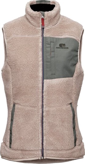 Elevenate W Glacier Pile Vest Ginger Beige Ginger Beige L Elevenate W Glacier Pile Vest Ginger Beige Ginger Beige L