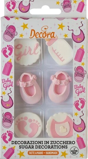 Decora Spiselig Kakepynt Rosa Babyjente