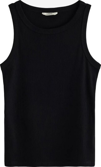 Lindex Ribbed Tank Top BLACK M