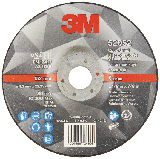 Cut & Grind skjære-/slipeskive type 27 152Ã4,2mm