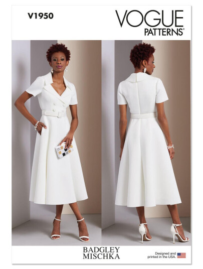 Vogue 1950 - Kjole F5 (16-18-20-22-24)