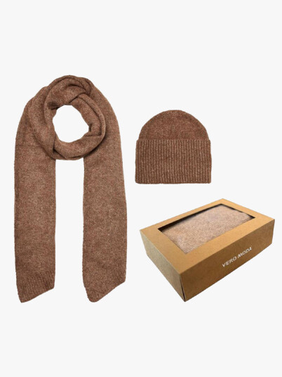 Vero Moda Betty 2-Piece Beanie-Scarf Giftbox Brun ONE SIZE Vero Moda Betty 2-Piece Beanie-Scarf Giftbox Brun ONE SIZE