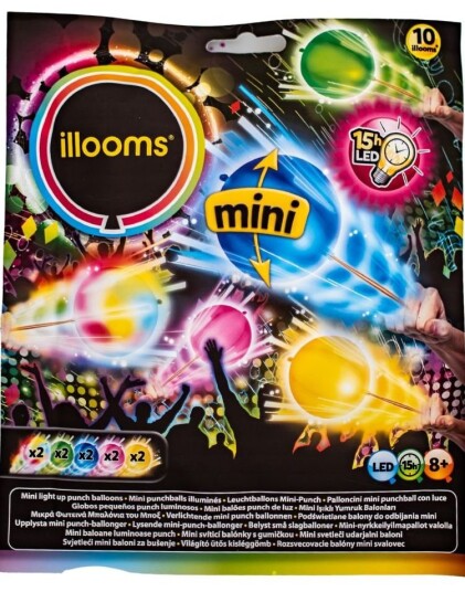 10 stk Mini Ballonger med LED Lys Flerfarget illooms