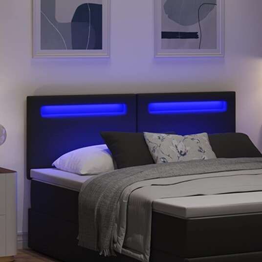 Hodegavl Enkel Design Svart 140 cm Kunstlær Hodegavl Enkel Design Svart 140 cm Kunstlær