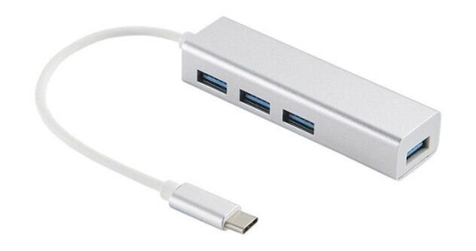 Sandberg Saver USB-hub - 4 porter - Sølv