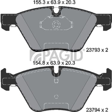 PAGID T1926N Bremseklosser