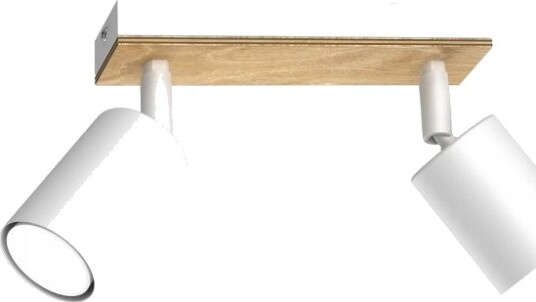 Taklampe Luminex Tulon 591 Tak /Platfondlampe 2X8w Gu10 Hvit/Tre