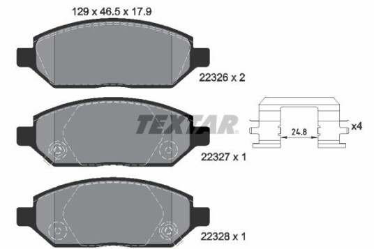 Bremseklosser TEXTAR 2232601 Bremseklosser TEXTAR 2232601