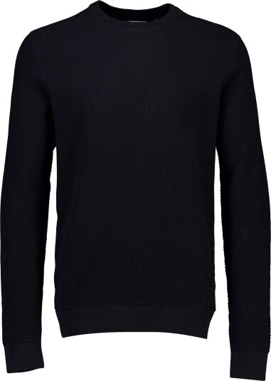 Lindbergh Structure O Neck Knit BLACK XXL Lindbergh Structure O Neck Knit BLACK XXL