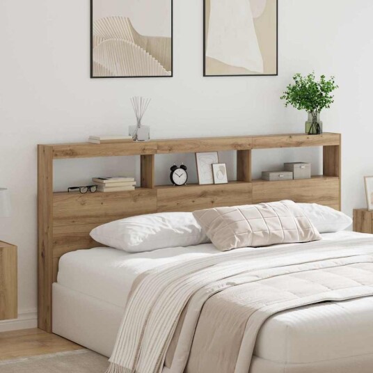 Hodegavl med hylle Artisan Eik 200 x 17 x 102 cm Konstruert tre