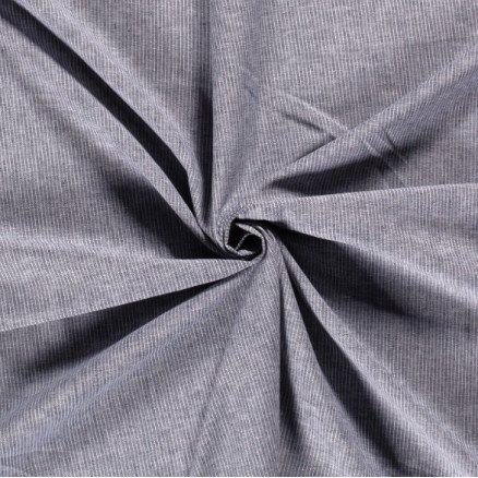 Lin/bomull med stripe 145cm 008 Grå - 50cm