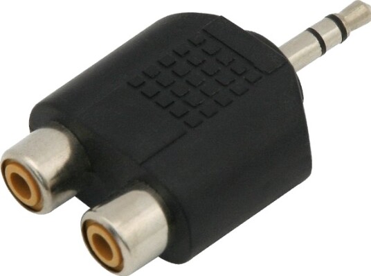Blow Splitter 3,5mm Plugg Til 2x RCA-Kontakter 3412# Blow Splitter 3,5mm Plugg Til 2x RCA-Kontakter 3412#