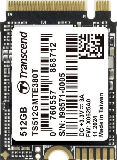 Transcend SSD 1TB M.2 PCIe NVMe TS1TMTE380T