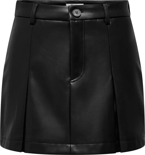 ONLY Onlniella Hw Pleat Faux Leathe Skirt Pnt BLACK XL