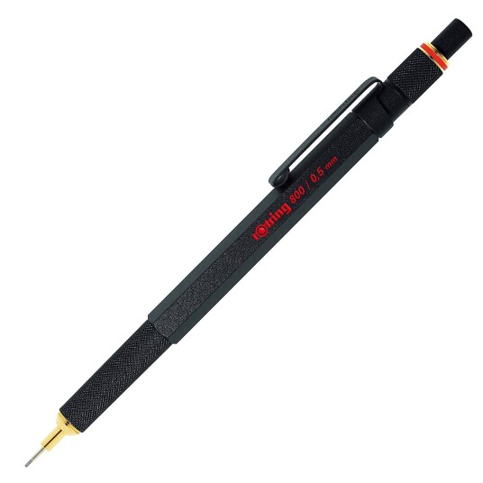 Rotring rOtring 8 Mechanical Pencil .5 mm Svart Metal Barrel