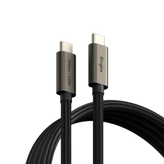 Ringke 1m USB-C 3.2 Gen 2x2 Kabel PD240W - Svart