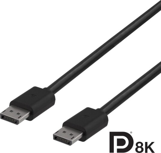 Deltaco Displayport Kabel Displayport Hann Til Displayport Hann Displayport 1.4 2 M Støtte For 8K Uhd 7680 X 4320 Ikke Låsende Dsc 1.2 Support Svart Deltaco Displayport Kabel Displayport Hann Til Displayport Hann Displayport 1.4 2 M Støtte For 8K Uhd 7680 X 4320 Ikke Låsende Dsc 1.2 Support Svart
