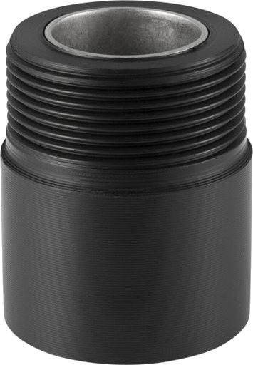 56 mm x 2" Adapter utvendig gjenge sort PEH Geberit Svart