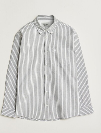 Carhartt WIP Canan Striped Oxford Shirt Black