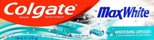 Colgate Tannkrem MaxWhite Whitening Crystals 100 ml.