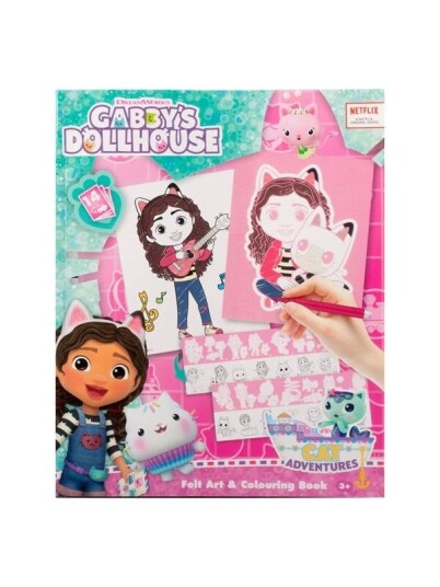 Canenco Gabby's Dollhouse Felt Art & Coloring Book Canenco Gabby's Dollhouse Felt Art & Coloring Book